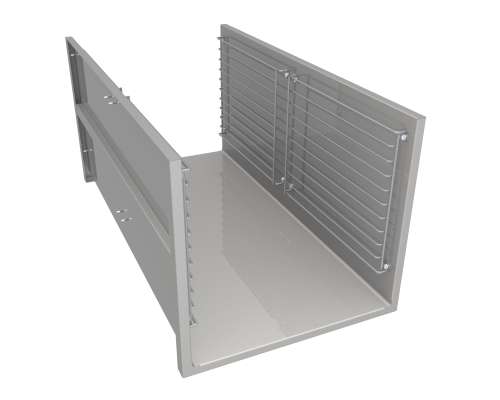 Menu System Hygienic sub-structure accessible from both sides with GN gridMS-SGN-BB