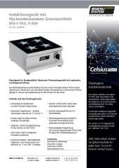 Induktionsgerät mit flächendeckendem Grosskochfeld