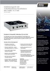 Induktionsgerät mit 4 Multifunktions-Kochfeldern