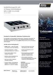 Induktionsgerät mit 4 Power-Kochfeldern